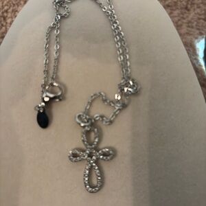 Steel by Design Crystal Cross Pendant with 18" Chain Brand new